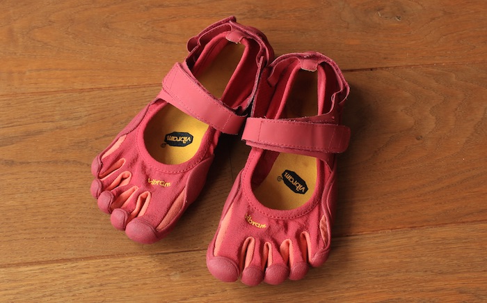 Pink Vibram shoes