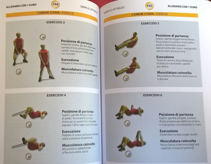 Bicycle inner tube used as a fitness elastic