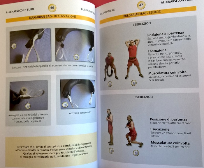 Car inner tube transformed into Bulgarian Bag Fitness