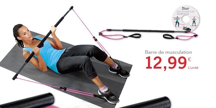 Fitness bar with rubber bands