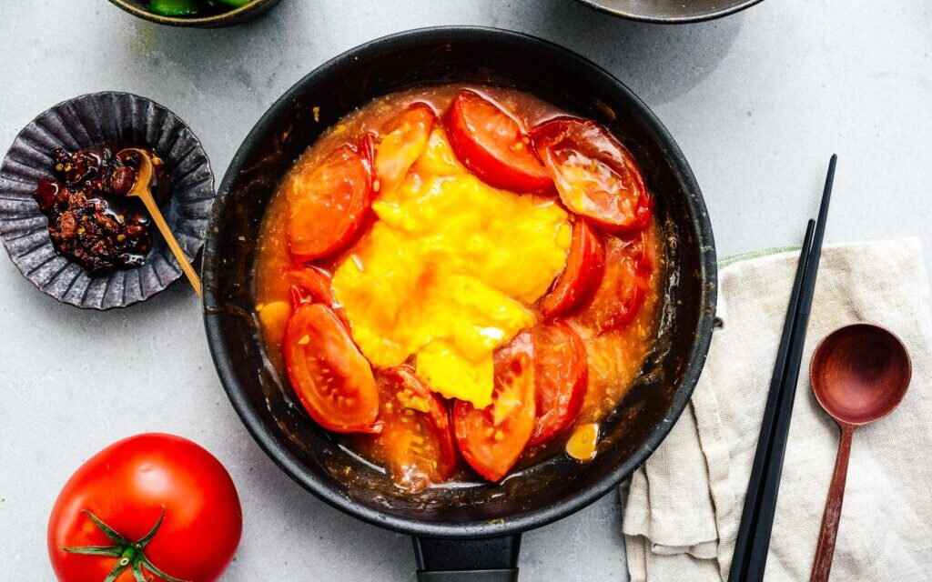 Classical Chinese tomato egg stir fry