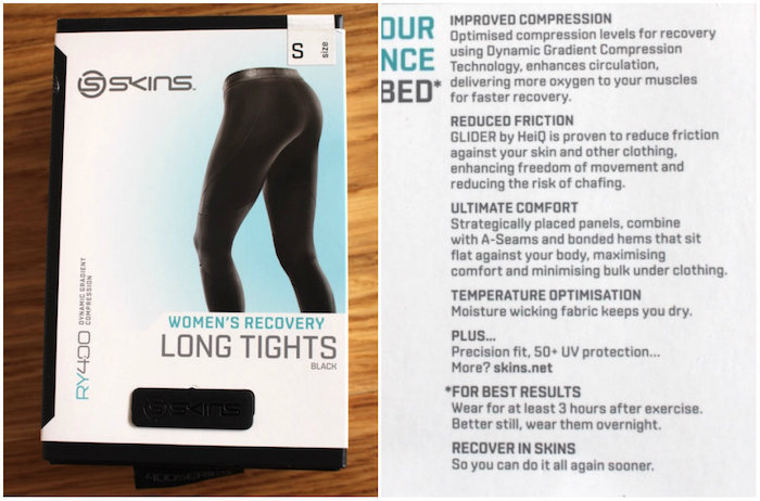 I tested: the Skins RY400 recovery leggings