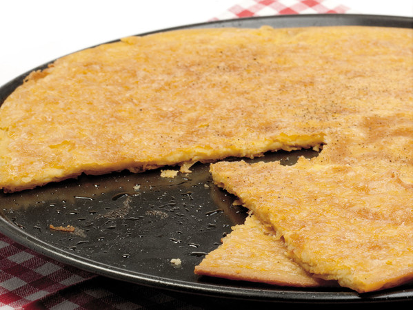 Lightly greased cecina or chickpea porridge