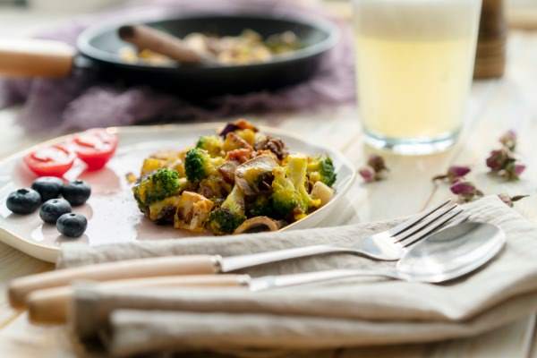seasonal vegetables on the plate
