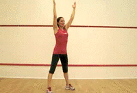 Hands in the air exercise session